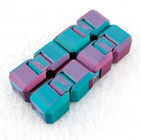 3D Printed Infinity Cube Fidget Toy, Articulated Stress Relief Desk Toy, Multi-Color Design in Saudi Arabia