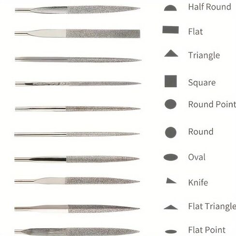10Pcs Diamond Needle File Set for Jewelry Metal Wood Ceramic Glass Stone Craft Sharping Working Hand Carving Tool in Saudi Arabia
