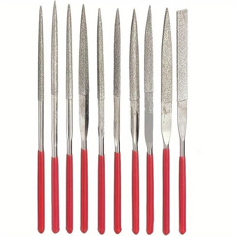 10Pcs Diamond Needle File Set for Jewelry Metal Wood Ceramic Glass Stone Craft Sharping Working Hand Carving Tool in Saudi Arabia
