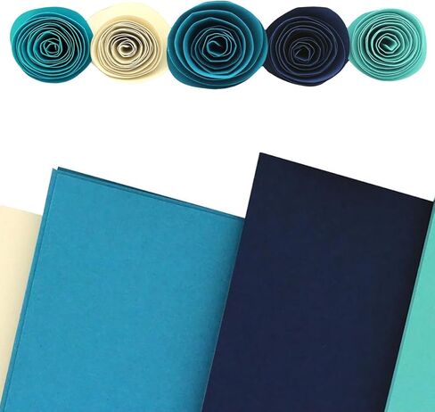 PA Paper Accents Stash Pack Cardstock Pack 12" x 12" Ocean colored cardstock paper for card making, scrapbooking, printing, quilling and crafts, 65lb., 40 pieces in Saudi Arabia