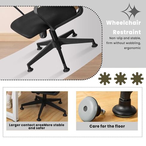 5 PCS Replacement Office Chair Feet Swivel Caster Wheels, Office Chair Without Wheels for Floor Protection, Stable Support in Saudi Arabia