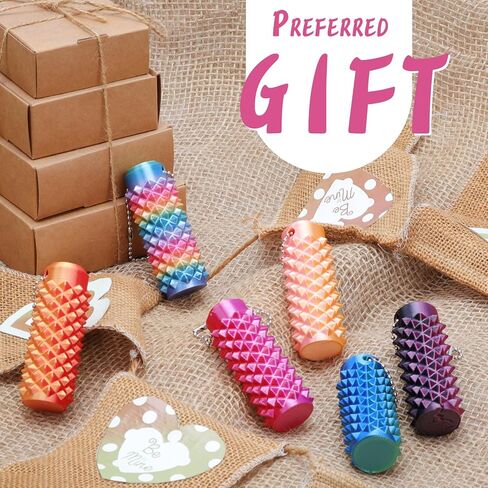 سلسلة مفاتيح دوارة شائكة، لعبة حسية محمولة لتخفيف القلق، عصا الضغط مع مشبك مفاتيح (set4، عادي) in Kuwait