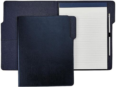 Hugo Portfolio - Graphic Image Leather Home Decor Navy - Premium Decorative Accessories - Made in USA in Saudi Arabia