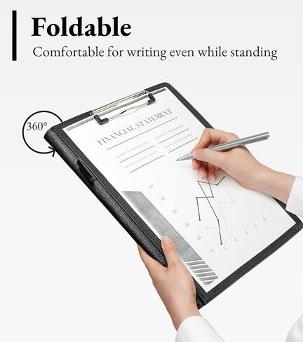حافظة Zreal Padfolio للنساء والرجال، حافظة حافظة من الجلد الصناعي مع منظم للمستندات، وبطاقة عمل وحامل أقلام، تناسب لوحة قانونية بحجم A4 للعمل والمكتب والمؤتمرات (أسود) in Kuwait