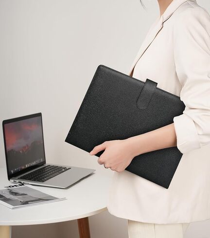 حافظة Zreal Padfolio للنساء والرجال، حافظة حافظة من الجلد الصناعي مع منظم للمستندات، وبطاقة عمل وحامل أقلام، تناسب لوحة قانونية بحجم A4 للعمل والمكتب والمؤتمرات (أسود) in Kuwait