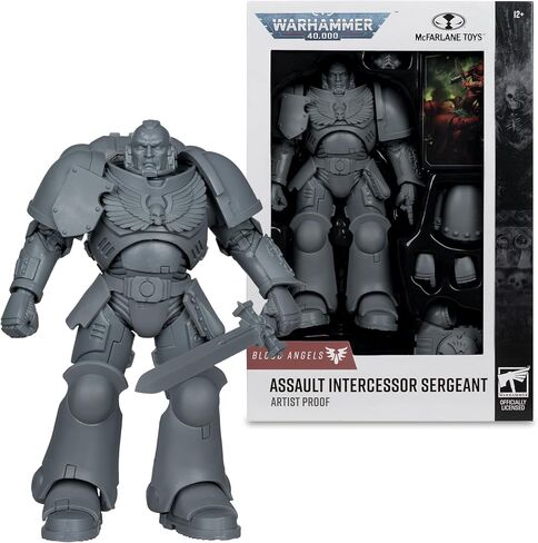 ألعاب ماكفارلين - Warhammer 40,000 Assault Intercessor Sergeant (ملاك الدم) شخصية مقاومة للفنان مقاس 7 بوصات in Saudi Arabia