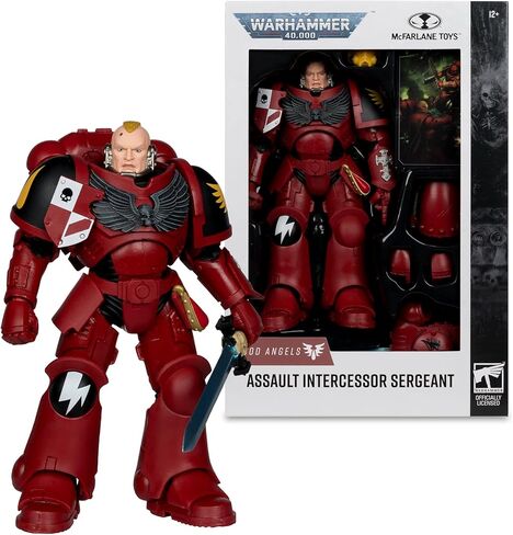 ألعاب ماكفارلين - مجسم Warhammer 40,000 Assault Intercessor Sergeant (ملاك الدم) مقاس 7 بوصات in Kuwait