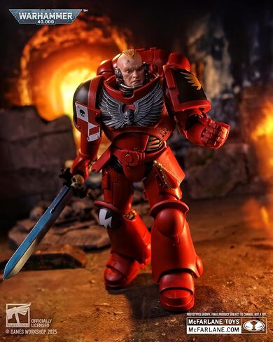 ألعاب ماكفارلين - مجسم Warhammer 40,000 Assault Intercessor Sergeant (ملاك الدم) مقاس 7 بوصات in Kuwait