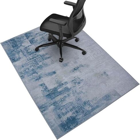 Office Chair Mat for Hardwood Floor, 48"*36" Protector Floor Mat, Desk Chair Mat, Anti-Slip Chair Rug Mat for Office Home Gray in Saudi Arabia