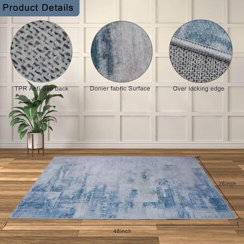 Office Chair Mat for Hardwood Floor, 48"*36" Protector Floor Mat, Desk Chair Mat, Anti-Slip Chair Rug Mat for Office Home Gray in Saudi Arabia