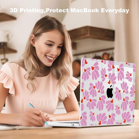 حافظة Teryeefi لجهاز MacBook Air M2 إصدار 2022 طراز A2681، غطاء صلب من البلاستيك اللامع مع واقي شاشة وغطاء لوحة مفاتيح لجهاز كمبيوتر محمول مقاس 13.6 بوصة in Kuwait