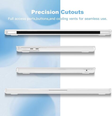حافظة Teryeefi لجهاز MacBook Air M2 إصدار 2022 طراز A2681، غطاء صلب من البلاستيك اللامع مع واقي شاشة وغطاء لوحة مفاتيح لجهاز كمبيوتر محمول مقاس 13.6 بوصة in Kuwait