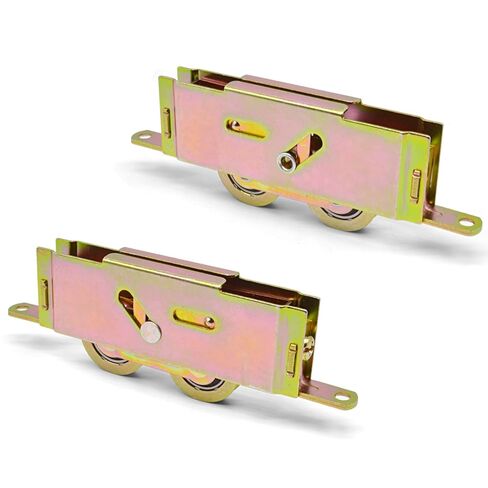 Sliding Patio Door Rollers Replacement Hardware Fits Jeld Wen, Truth Part #31761A, Milgard, Marvin, 1-1/4" Steel Ball Bearing Wheels, 5-3/4" H.C., Side Adjustable, 2 Pack in Saudi Arabia