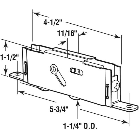 Sliding Patio Door Rollers Replacement Hardware Fits Jeld Wen, Truth Part #31761A, Milgard, Marvin, 1-1/4" Steel Ball Bearing Wheels, 5-3/4" H.C., Side Adjustable, 2 Pack in Saudi Arabia