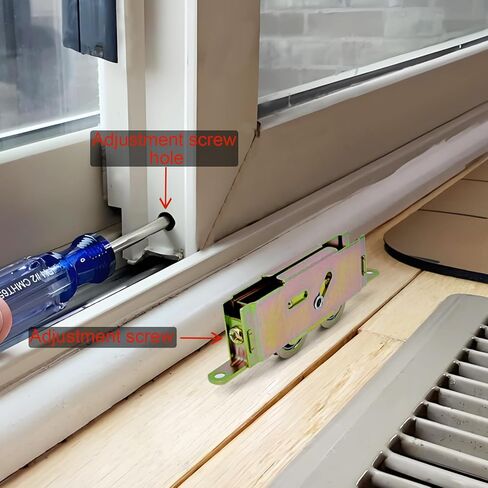 Sliding Patio Door Rollers Replacement Hardware Fits Jeld Wen, Truth Part #31761A, Milgard, Marvin, 1-1/4" Steel Ball Bearing Wheels, 5-3/4" H.C., Side Adjustable, 2 Pack in Saudi Arabia
