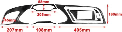 Chcury1 6PCS SCarbon Fiber Dash Board Instrument Panel Panel Trim Cover Dashboard Accessories for Audi A4 2009-2010 For A4L 2009-2012, LHD in Saudi Arabia