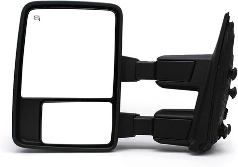 BOOLEE Driver Left Side Towing Mirrors fit for 1999-2007 Ford F250 F350 F450 F550 Super Duty Power Adjusted Heated Amber Turn Signal Light Manual Folding Telescoping Black Tow Mirrors in Saudi Arabia