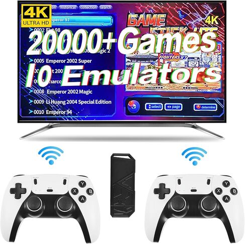 وحدة تحكم ألعاب ريترو، 64 جيجا، عصا ألعاب فيديو التوصيل والتشغيل، توصيل HDMI للتلفزيون، هدية للأصدقاء (64 جيجا) in Kuwait