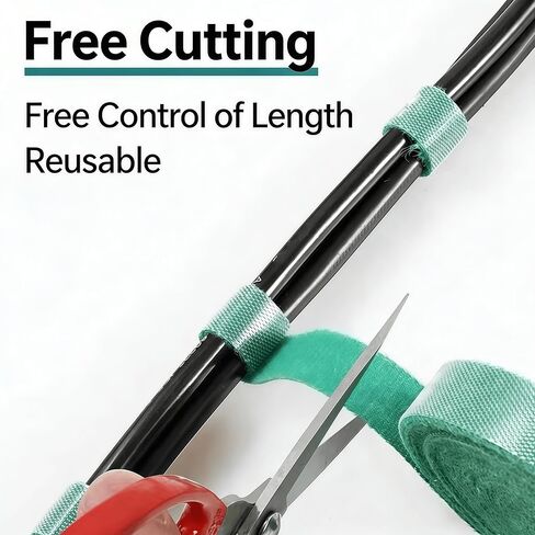 IFNOW Hook-and-Loop Cable Ties Reusable Fastening Tape Double-Sided Cable Management Tape Strength and Durability 0.4''/Width (Total 295.2FT, Width 0.4in) in Saudi Arabia