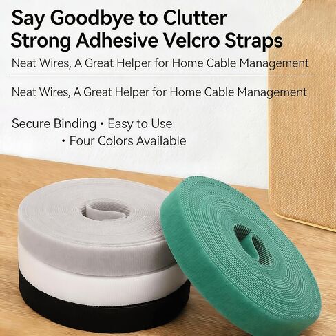 IFNOW Hook-and-Loop Cable Ties Reusable Fastening Tape Double-Sided Cable Management Tape Strength and Durability 0.4''/Width (Total 295.2FT, Width 0.4in) in Saudi Arabia