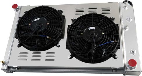 CC162 CU162 المبرد ل 1970-1988 تشيفي C10 C20 C30 جي إم سي C25 C3500 ماليبو نوفا كامارو K سلسلة 4 صف مشعاع ألومنيوم + كفن مروحة in Kuwait