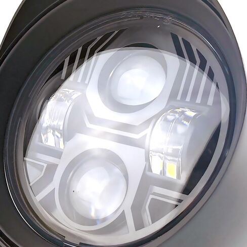 جرأة دراجة نارية 4.5 بوصة الألومنيوم ثلاثي بار قناع سبائك LED المصابيح الأمامية عالية/منخفضة شعاع ل المروحية بوبر مقهى المتسابق in Kuwait