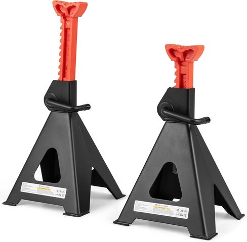 Goplus Jack Stands 12 طن، 2 حزمة 26,400 رطل حامل جاك مع ارتفاع رفع قابل للتعديل 19 بوصة - 29.5 بوصة، قفل المقبض، حامل مقبس السيارة شديد التحمل لسيارات الدفع الرباعي، سيدان، بيك اب، UTV in Saudi Arabia