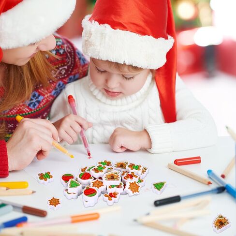 120 Pcs Christmas Mini Erasers Gingerbread Man Snowflake Xmas Tree Eraser for Kids Party Classroom Stationery Supplies in Saudi Arabia