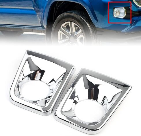 Fog Light Protector Guard Cover Frame Trim Exterior Light Protector for Tacoma 2015-2020 Chrome in Saudi Arabia