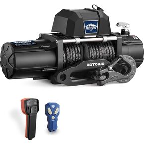 13000 lb Electric Winch 12V Winch Waterproof Synthetic Rope Fit SUV Truck Jeep Wrangle in Kuwait