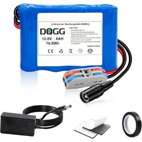 6V 6Ah Lithium Battery with Charger Kit, 6V Rechargeable Battery for DIY, Ride On Toys, Audio Equipment, Power Wheels Replacement Etc. in Saudi Arabia