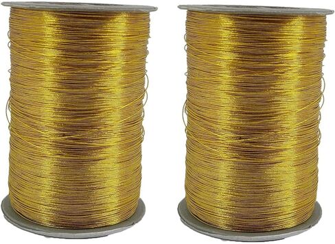 Zari Metallic Threads 0.1 MM (1 Roll) Silver Color for Aari Work Sewing Embroidery Garment Needlework Crafts in Saudi Arabia