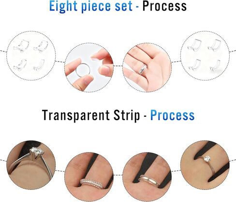 12 pieces invisible ring size adjusters for loose rings, adjustable to different sizes for men and women, perfect for wedding, engagement and daily wear in Saudi Arabia