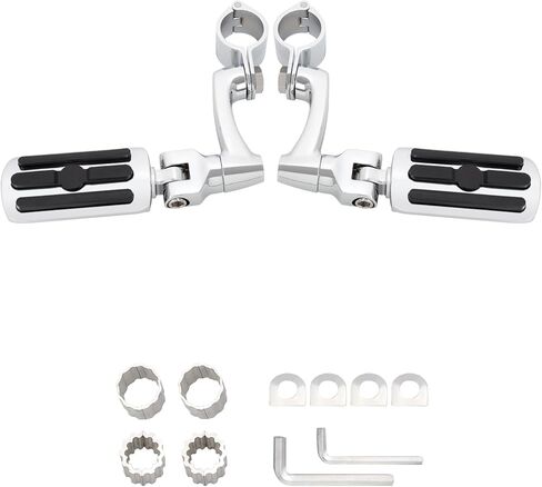 Motorcycle Highway Footpegs,Univeral Highway Peg for Harley Touring Softail Dyna Sportster Honda Kawasaki Suzuki Yamaha Indian Victory w/ 25-35mm 1'',1.25'',1.3'' Engine Guards/Tubing in Kuwait