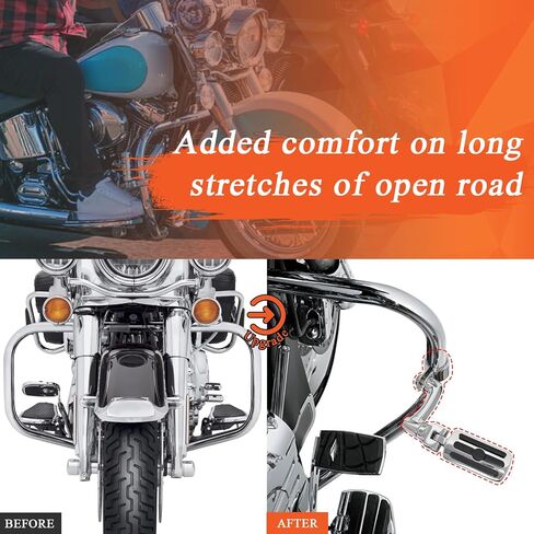 Motorcycle Highway Footpegs,Univeral Highway Peg for Harley Touring Softail Dyna Sportster Honda Kawasaki Suzuki Yamaha Indian Victory w/ 25-35mm 1'',1.25'',1.3'' Engine Guards/Tubing in Kuwait