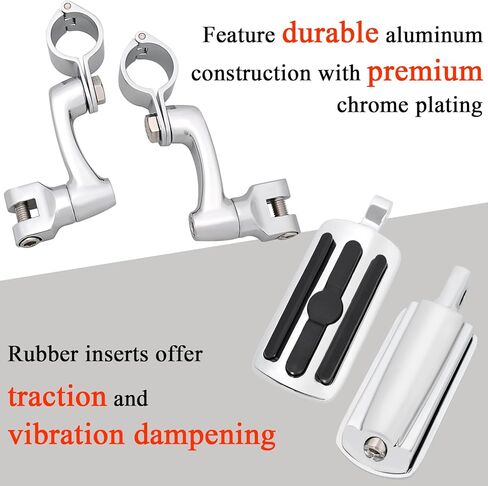 Motorcycle Highway Footpegs,Univeral Highway Peg for Harley Touring Softail Dyna Sportster Honda Kawasaki Suzuki Yamaha Indian Victory w/ 25-35mm 1'',1.25'',1.3'' Engine Guards/Tubing in Kuwait