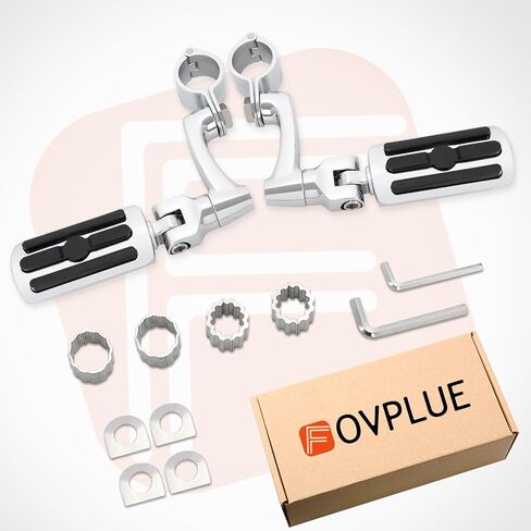 Motorcycle Highway Footpegs,Univeral Highway Peg for Harley Touring Softail Dyna Sportster Honda Kawasaki Suzuki Yamaha Indian Victory w/ 25-35mm 1'',1.25'',1.3'' Engine Guards/Tubing in Kuwait