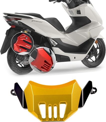 مناسب للدراجات النارية PCX160 PCX125 2025 2024 2023، هذا غطاء حماية المحرك المعدل وغطاء واقي أمامي وخلفي لصندوق النقل. (الغطاء الواقي الخلفي، أصفر) in Kuwait