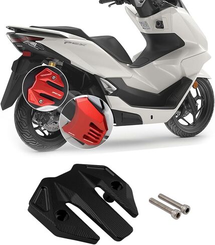 مناسب للدراجات النارية PCX160 PCX125 2025 2024 2023، هذا غطاء حماية المحرك المعدل وغطاء واقي أمامي وخلفي لصندوق النقل. (الغطاء الواقي الخلفي، أصفر) in Kuwait