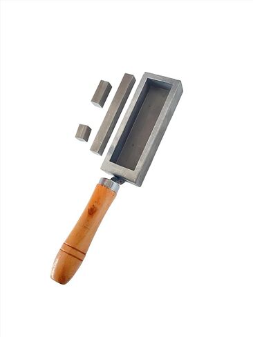 4-Inch Cast Iron Gold Melting Mold - Single-Piece Construction with Wood Handle, Heavy Duty Metal Casting Tool for Jewelry/Silver/Copper Smelting (4IN) in Saudi Arabia