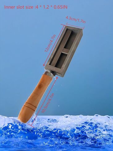 4-Inch Cast Iron Gold Melting Mold - Single-Piece Construction with Wood Handle, Heavy Duty Metal Casting Tool for Jewelry/Silver/Copper Smelting (4IN) in Saudi Arabia