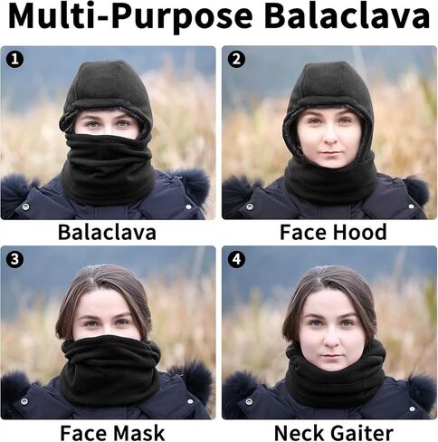 Winter Balaclava - Windproof Ski Mask & Winter Face Cover for Men & Women - Breathable Motorcycle Face Mask in Saudi Arabia