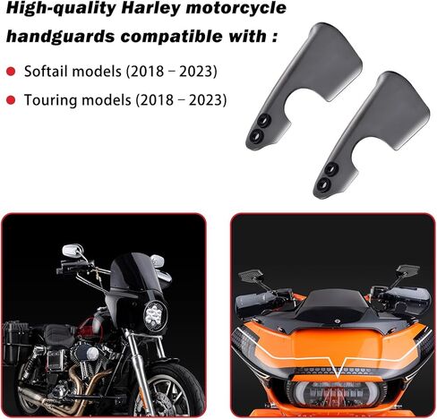 Smoke Handlebar Handguards, Motorcycle Hand Guards Hand Protectors Compatible with Harley M8 Softail Fat Bob, Low Rider S, Low Rider, Breakout, Fat Boy in Saudi Arabia
