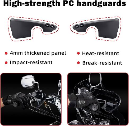 Smoke Handlebar Handguards, Motorcycle Hand Guards Hand Protectors Compatible with Harley M8 Softail Fat Bob, Low Rider S, Low Rider, Breakout, Fat Boy in Saudi Arabia