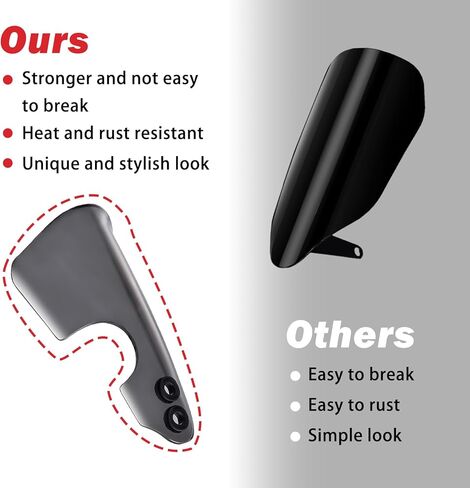 Smoke Handlebar Handguards, Motorcycle Hand Guards Hand Protectors Compatible with Harley M8 Softail Fat Bob, Low Rider S, Low Rider, Breakout, Fat Boy in Saudi Arabia