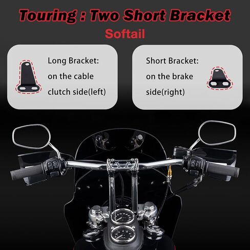 Smoke Handlebar Handguards, Motorcycle Hand Guards Hand Protectors Compatible with Harley M8 Softail Fat Bob, Low Rider S, Low Rider, Breakout, Fat Boy in Saudi Arabia