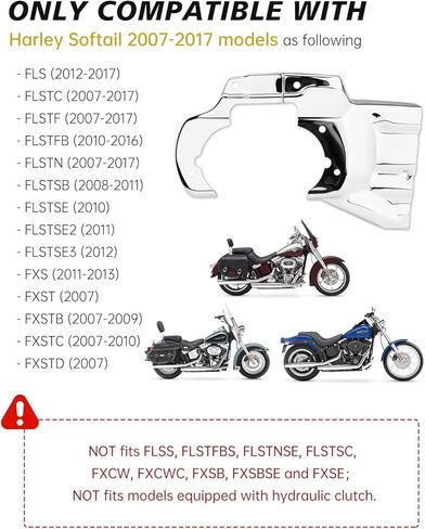 غطاء واجهة نقل محرك TSUNG Chrome مناسب لموديلات Softail 2007-2017 (كروم) in Kuwait