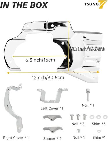 غطاء واجهة نقل محرك TSUNG Chrome مناسب لموديلات Softail 2007-2017 (كروم) in Kuwait