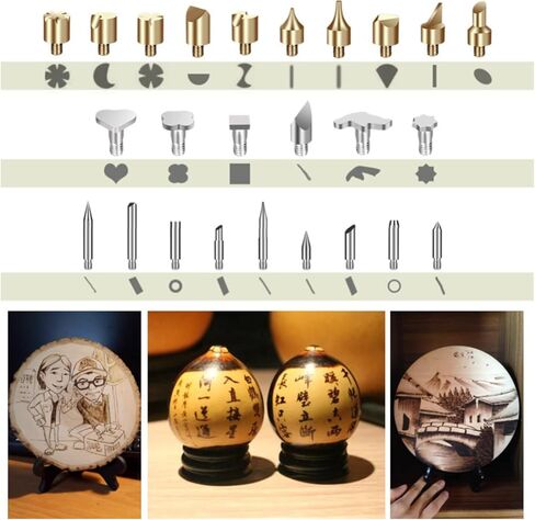 Professional Wood Burning Kit, Pyrography Set with Adjustable Temperature Wood Burning Pen and 27 Iron Tips for Wood Art Projects Complete Set (Blue) in Saudi Arabia