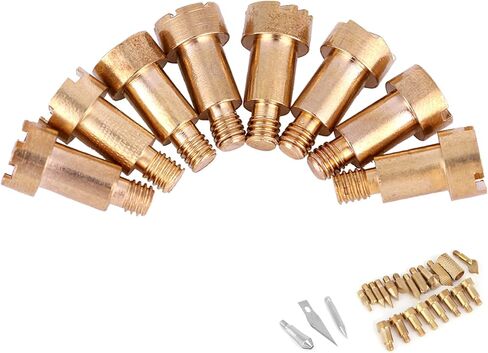 23PCS Craft Wood Burning Pen Tips Stencil Soldering Pyrography with 23 Brass Tips, Metal, for Woodworking, Leather, Cork in Saudi Arabia
